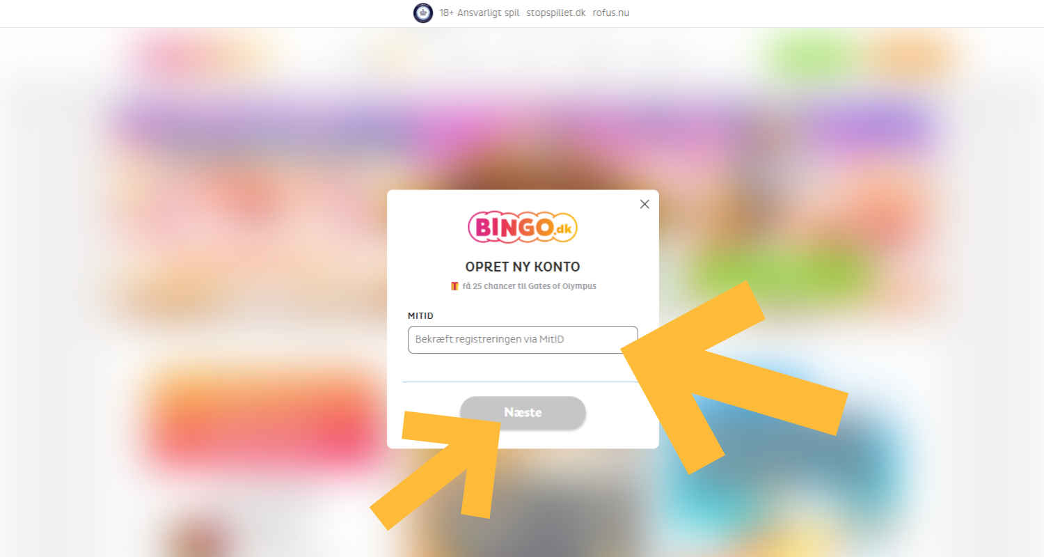 Bekræft registreringen via MitID