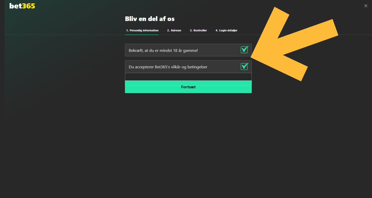 Gå til den officielle Bet365-hjemmeside