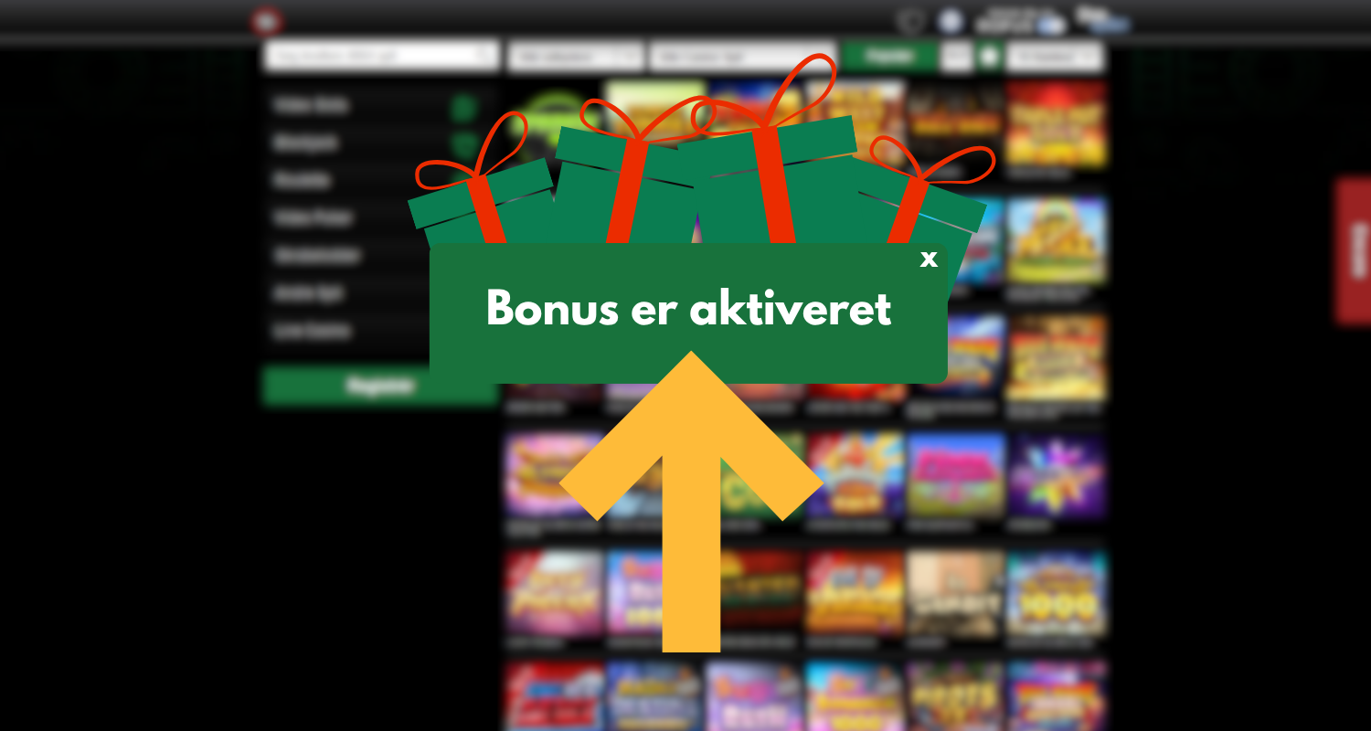 Få bonussen og begynd at spille