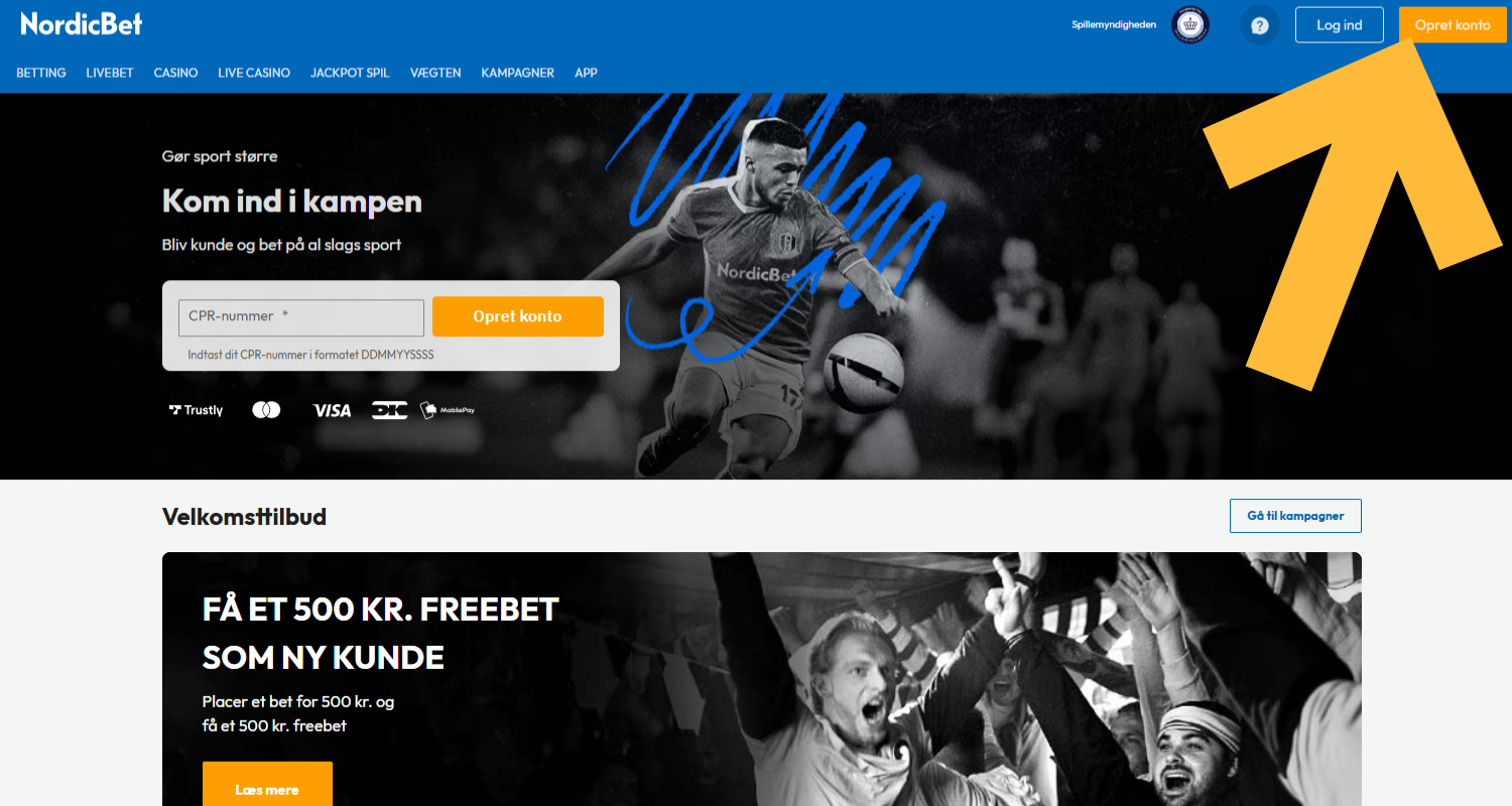 Klik på Opret med MyID