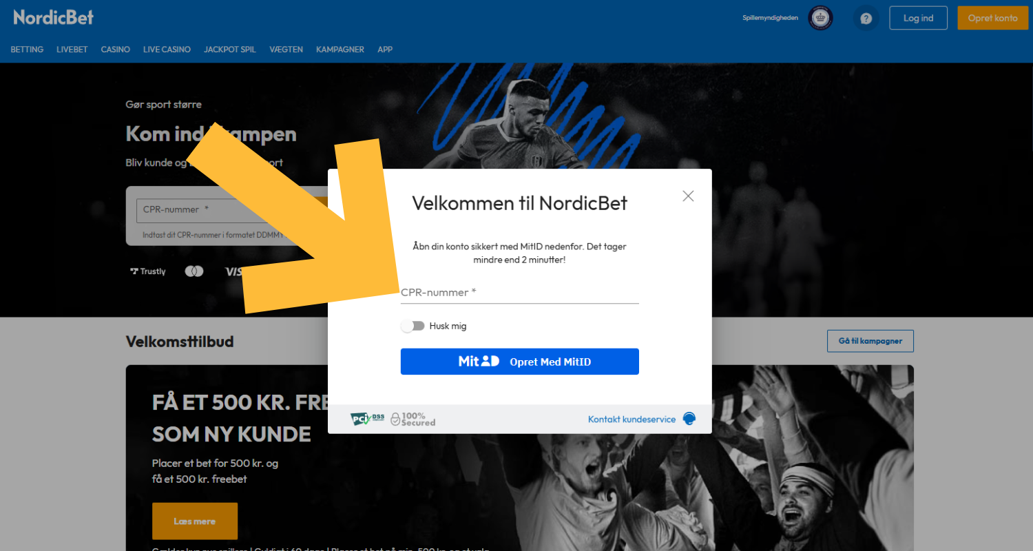 Indtast dit personnummer