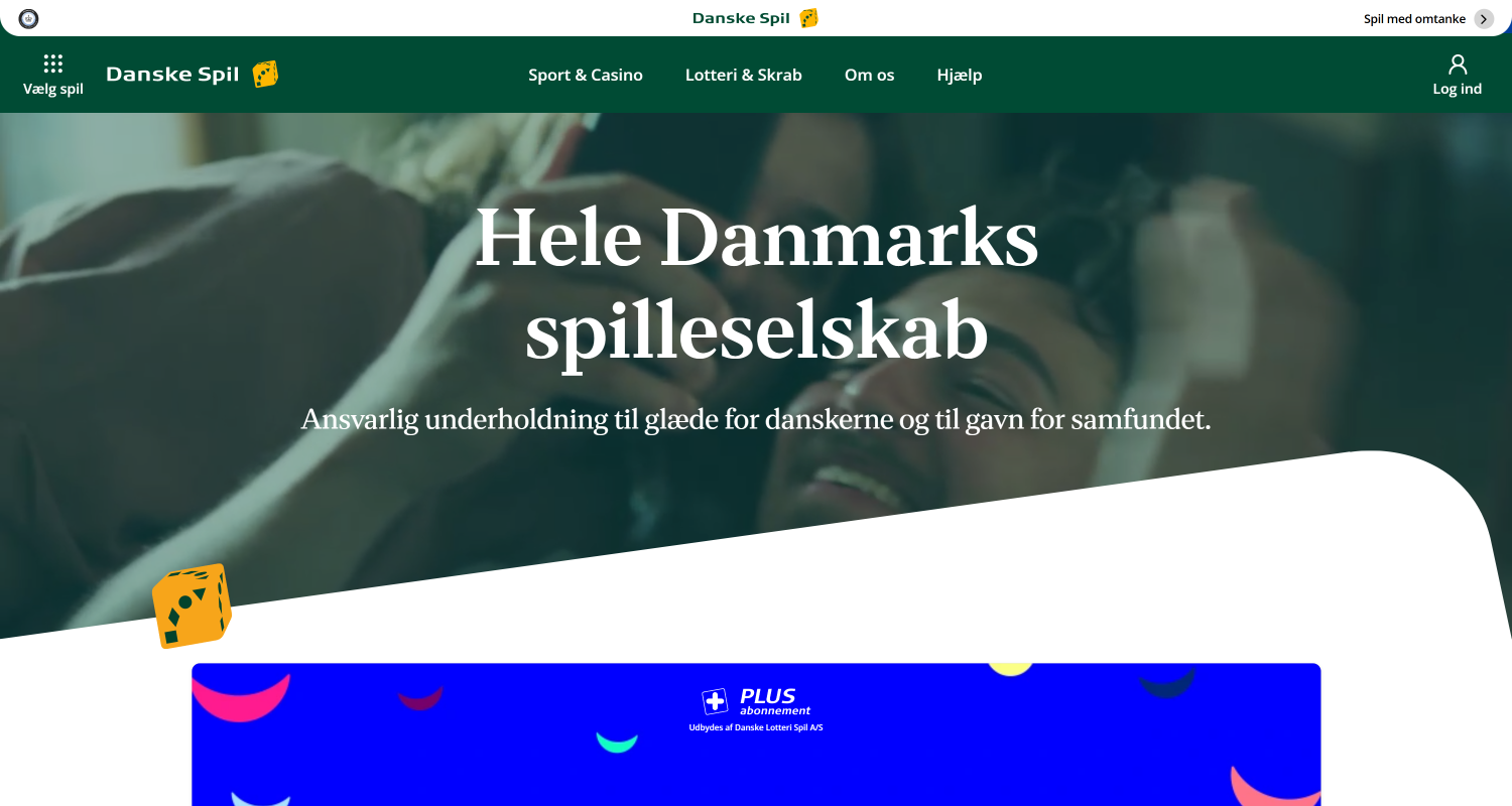 Åbn Danske Spils hjemmeside for at oprette en konto