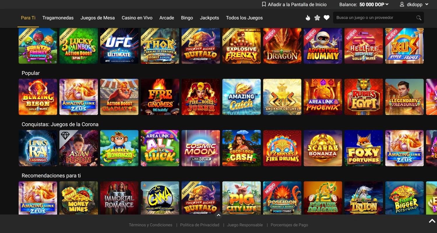 Elige un juego de apuestas en Royal Vegas Casino