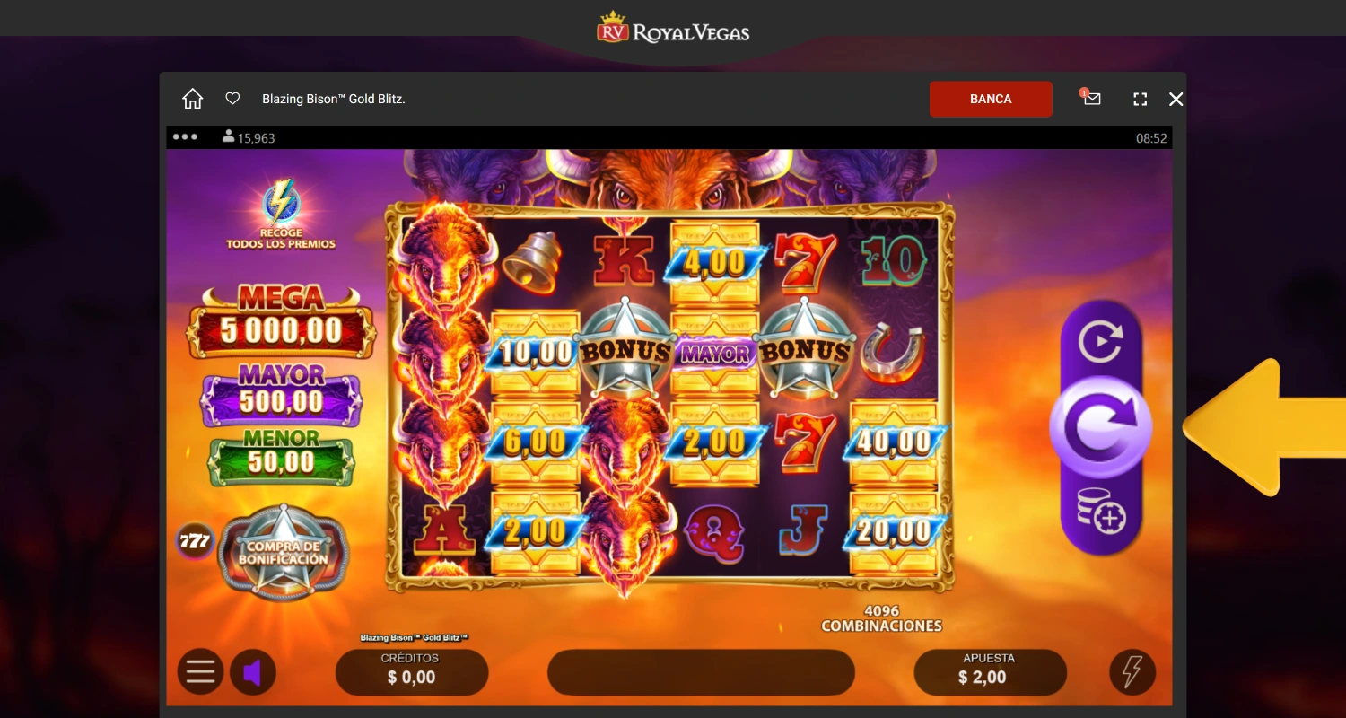 Realiza tu apuesta en el juego de tu elección en Royal Vegas Casino