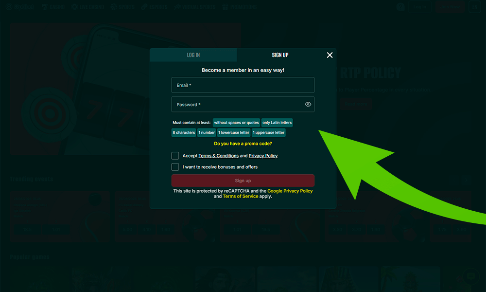 Book of Dead mängu mängimiseks registreeruge