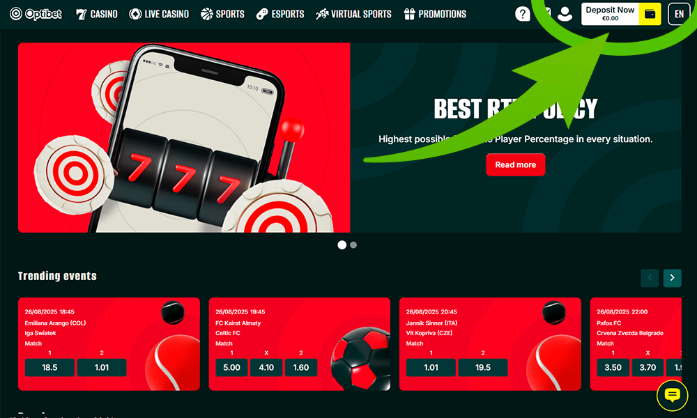 Book of Dead mängu mängimiseks tee sissemakse