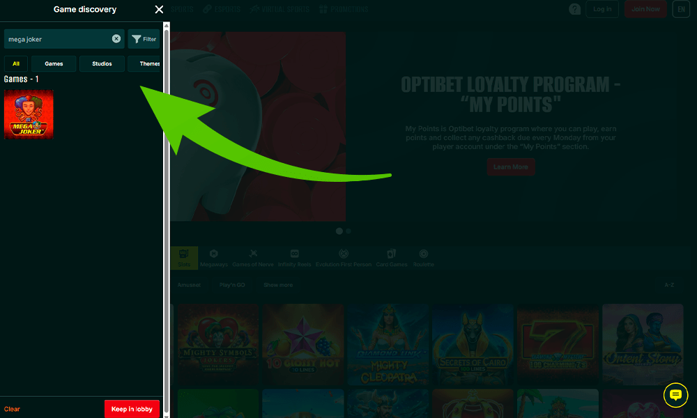 Leia Mega Joker mänguautomaat spetsiaalsest jaotisest