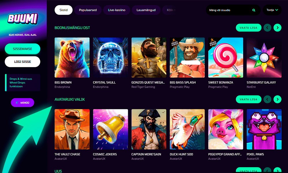 Pärast registreerimist aktiveeritakse teie Buumi konto