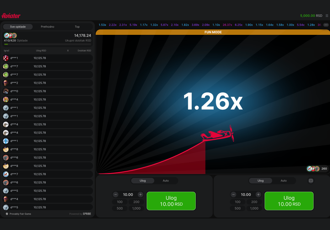 Aviator დემო