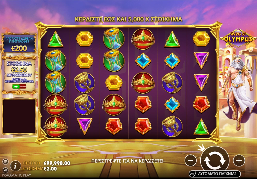 Λειτουργία επίδειξης Gates Of Olympus