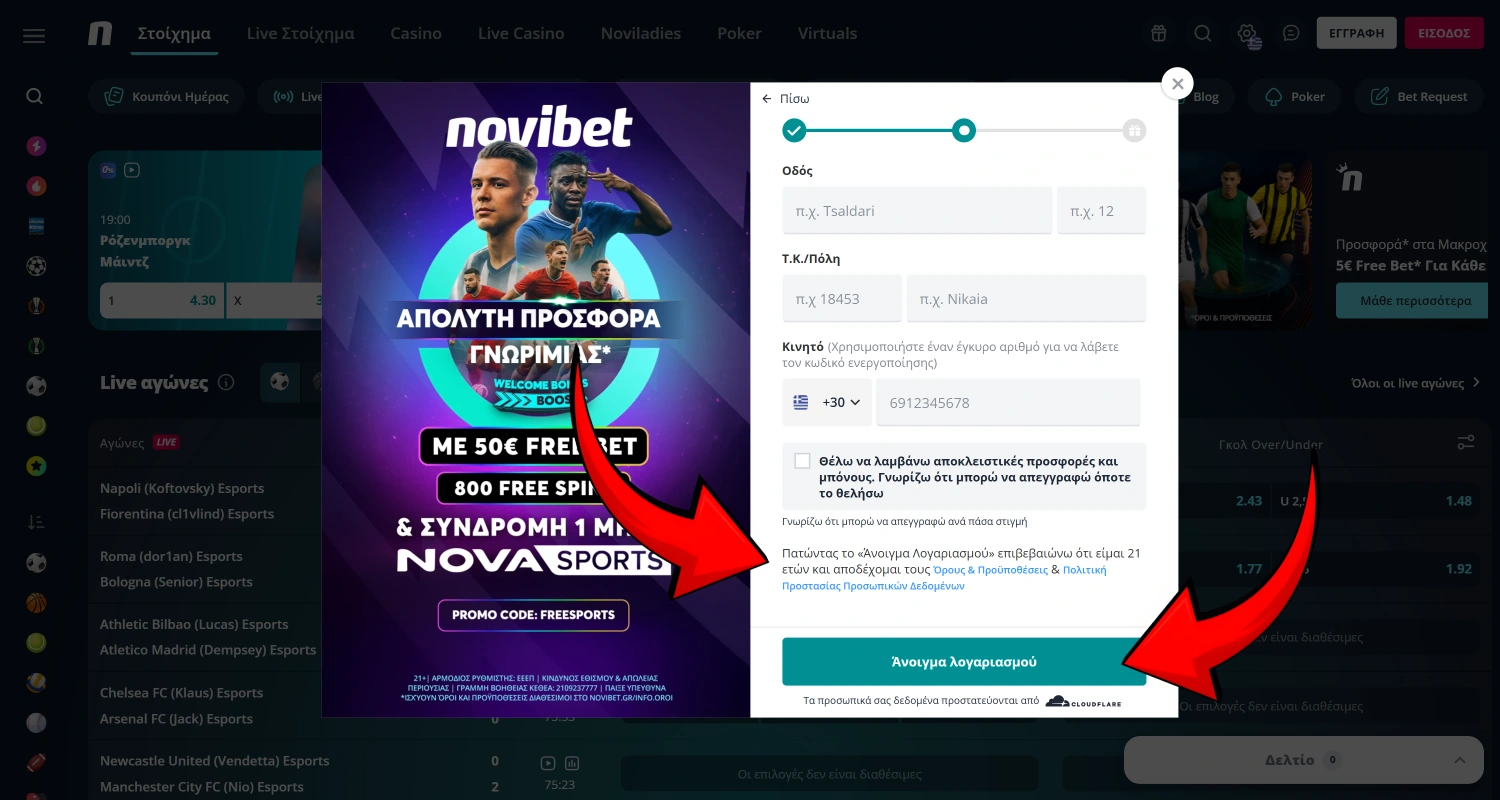 Αποδεχτείτε τους όρους χρήσης του καζίνο Novibet