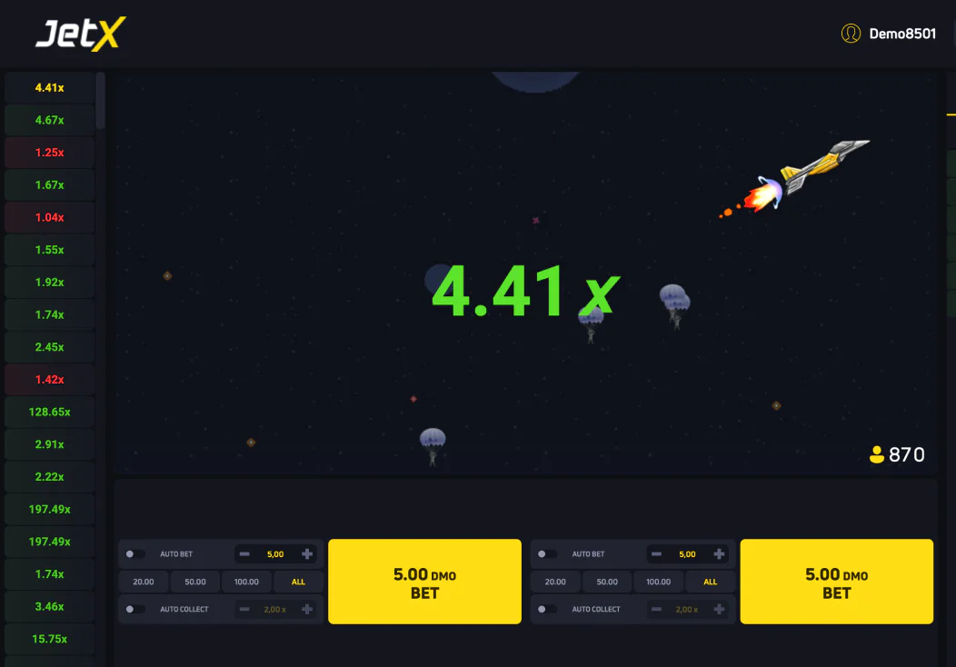 JetX demo