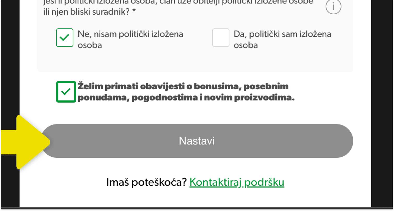 Dovršite registraciju u Rizk Casinu