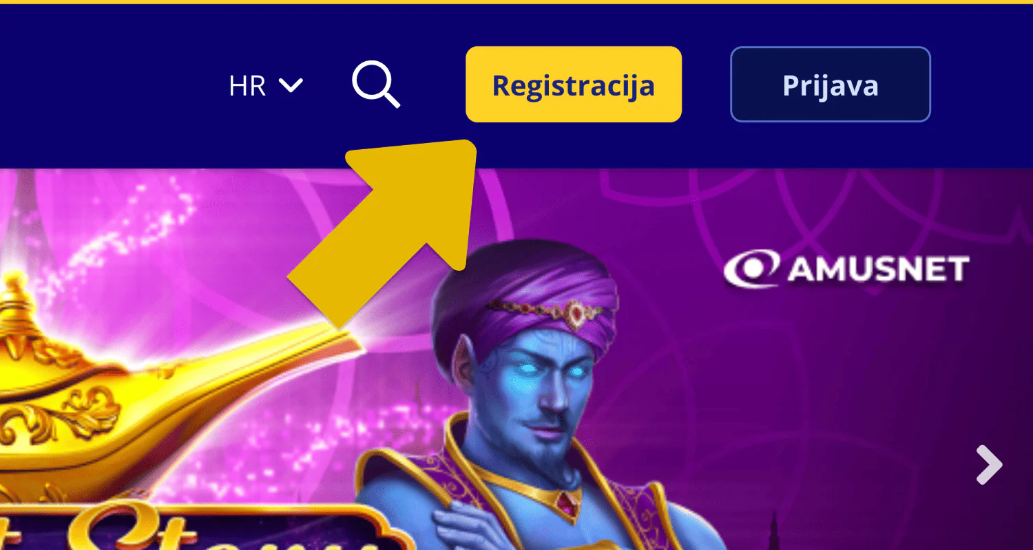 Otvorite obrazac za registraciju na web stranici Senatora