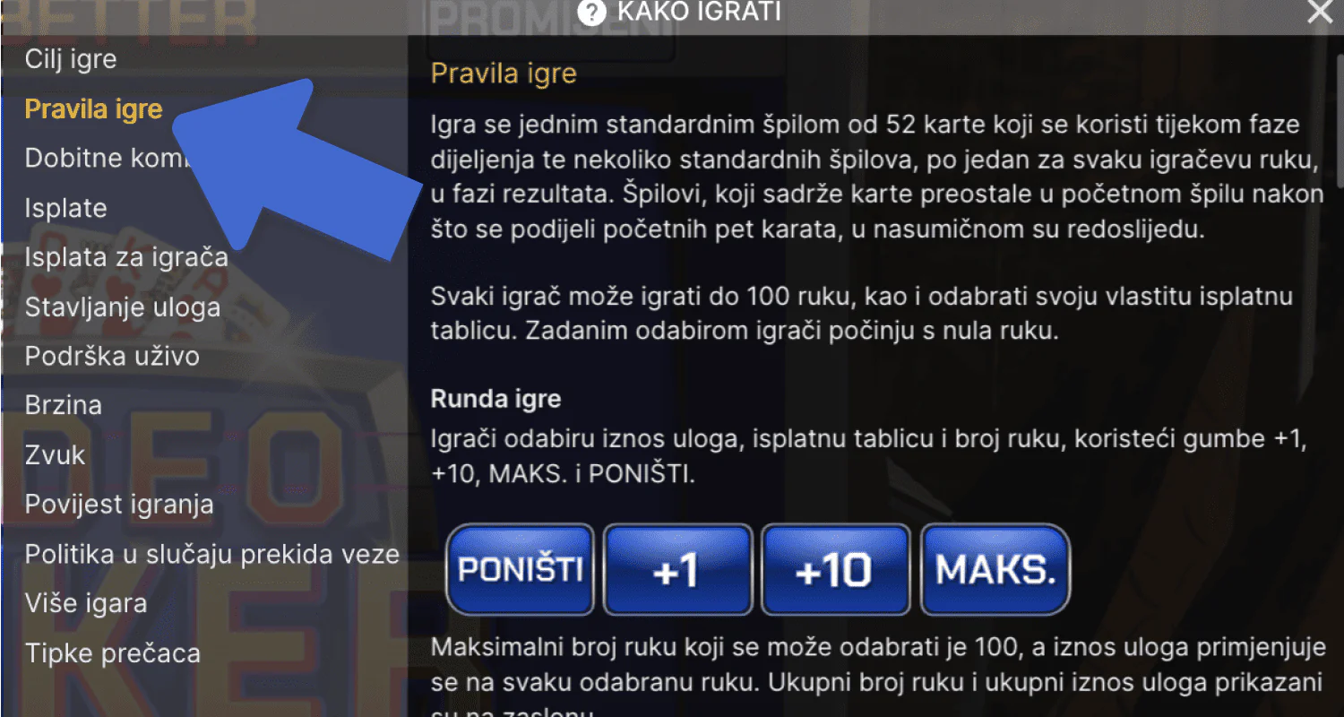 Naučite pravila video pokera