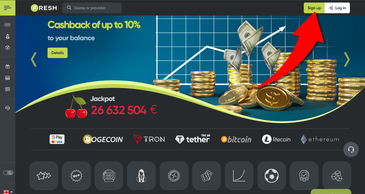 fresh.casino regisztracio 1