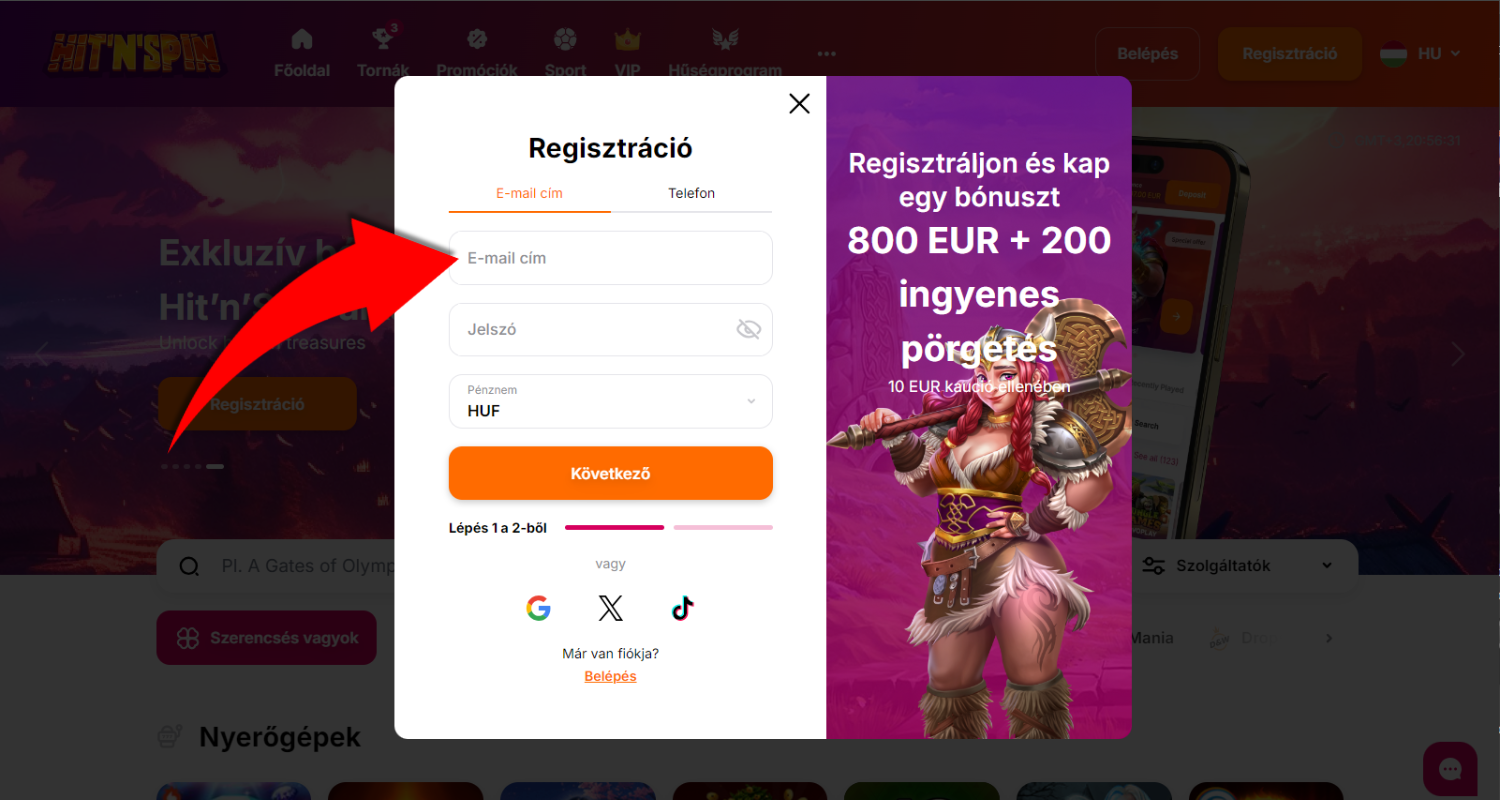 hitnspin regisztracio 3