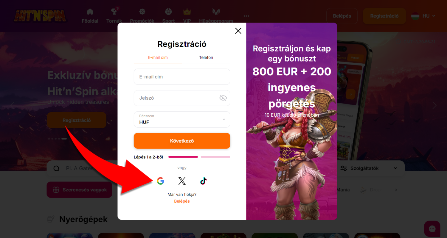 hitnspin regisztracio 6