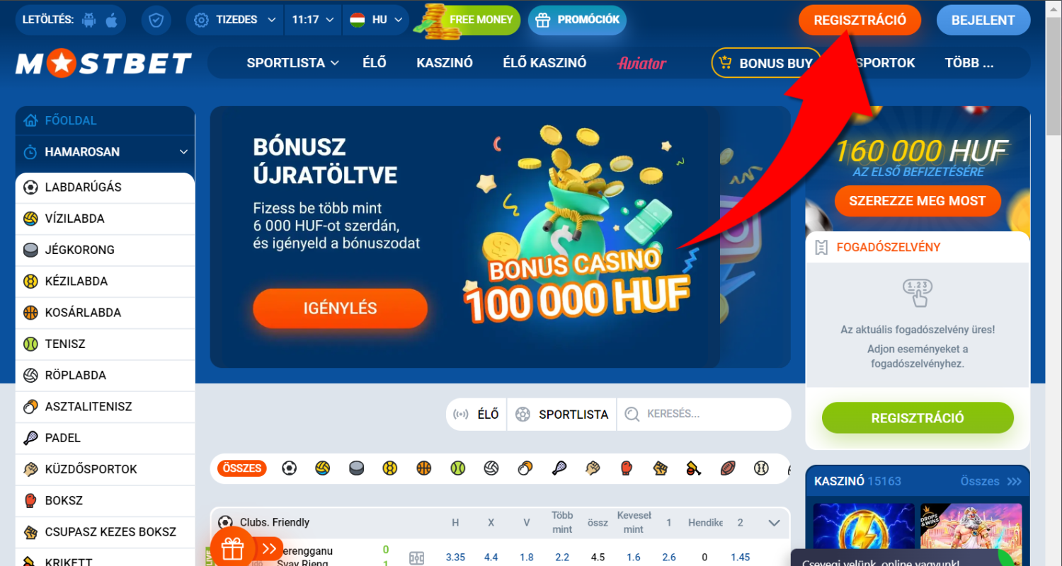 mostbet regisztracio 2