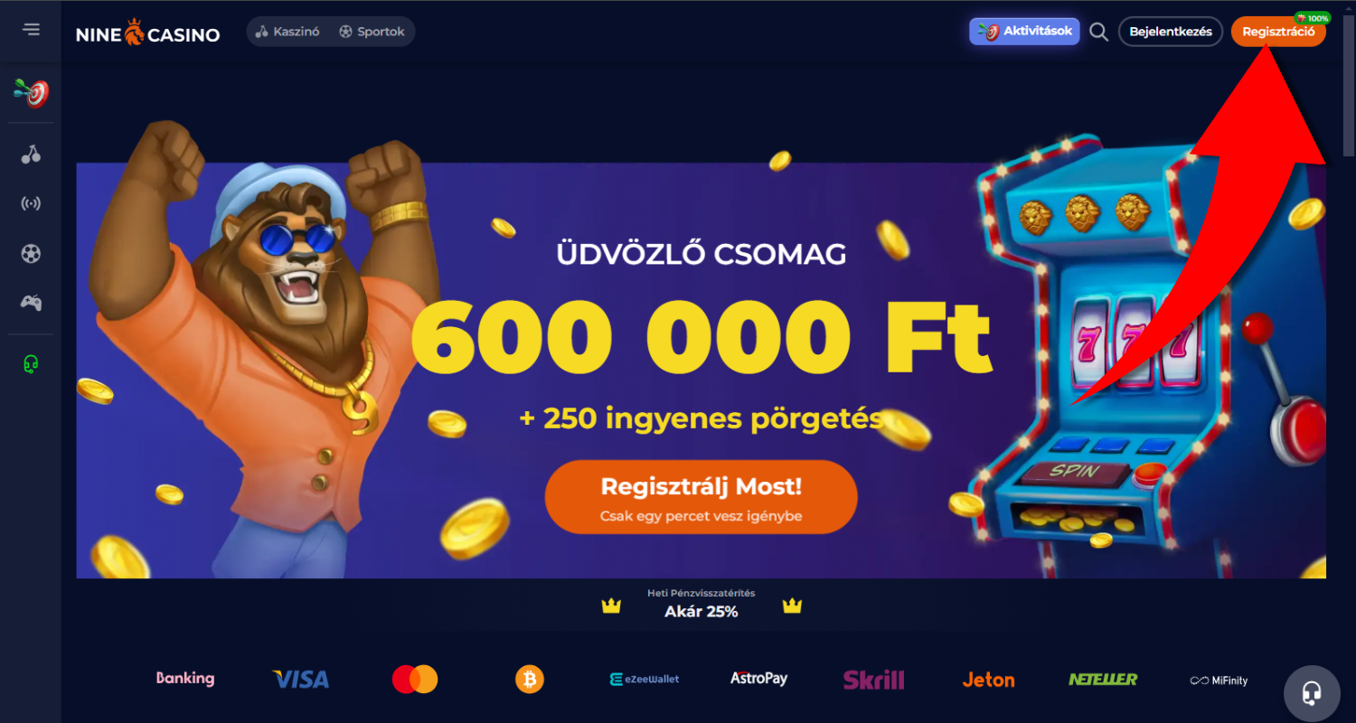 ninecasino regisztracio 1