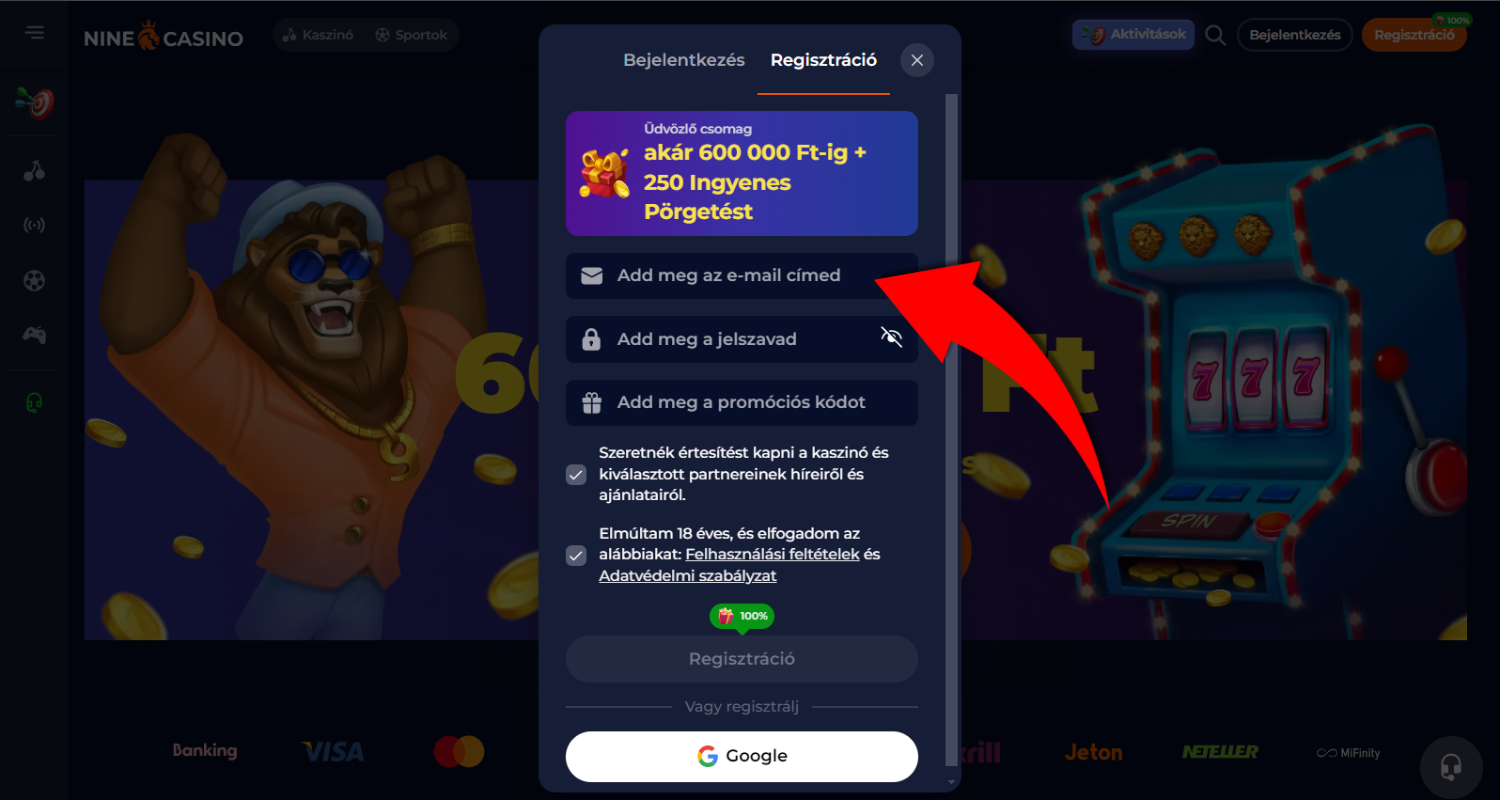 ninecasino regisztracio 2