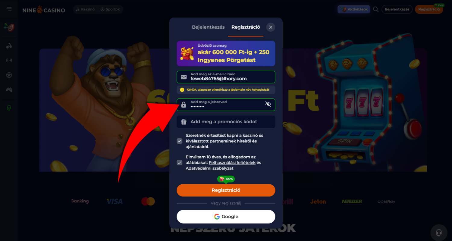 ninecasino regisztracio 3