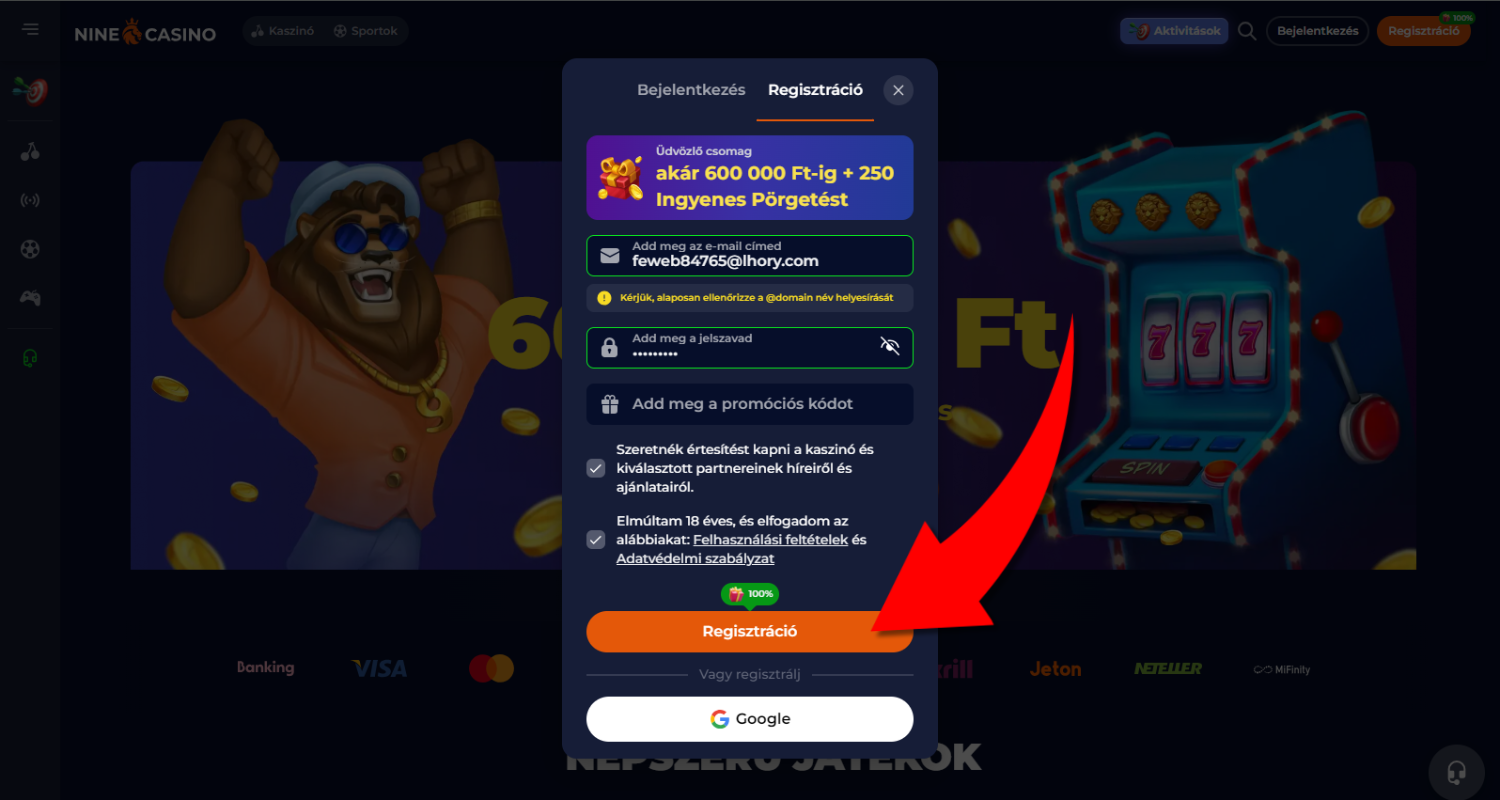 ninecasino regisztracio 6