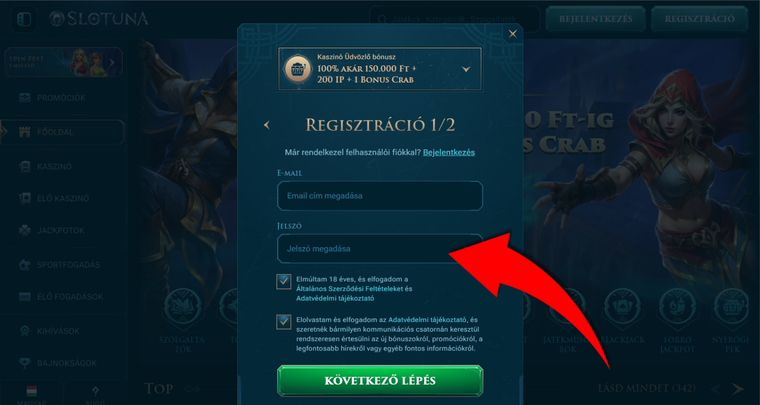 slotuna regisztracio 4