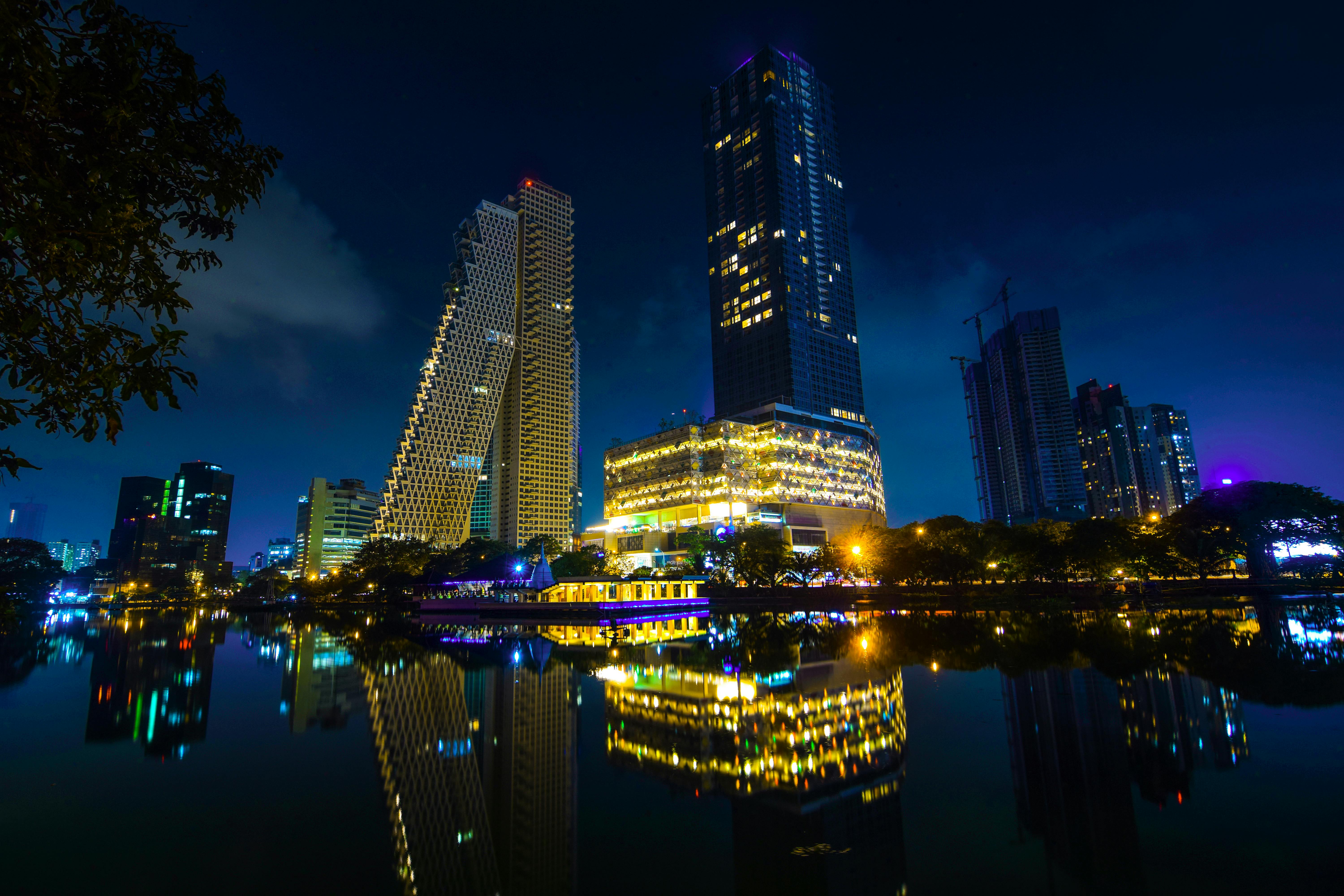 Colombo Skyline at Night with Reflections - pexels.com Colombo, Sri Lanka