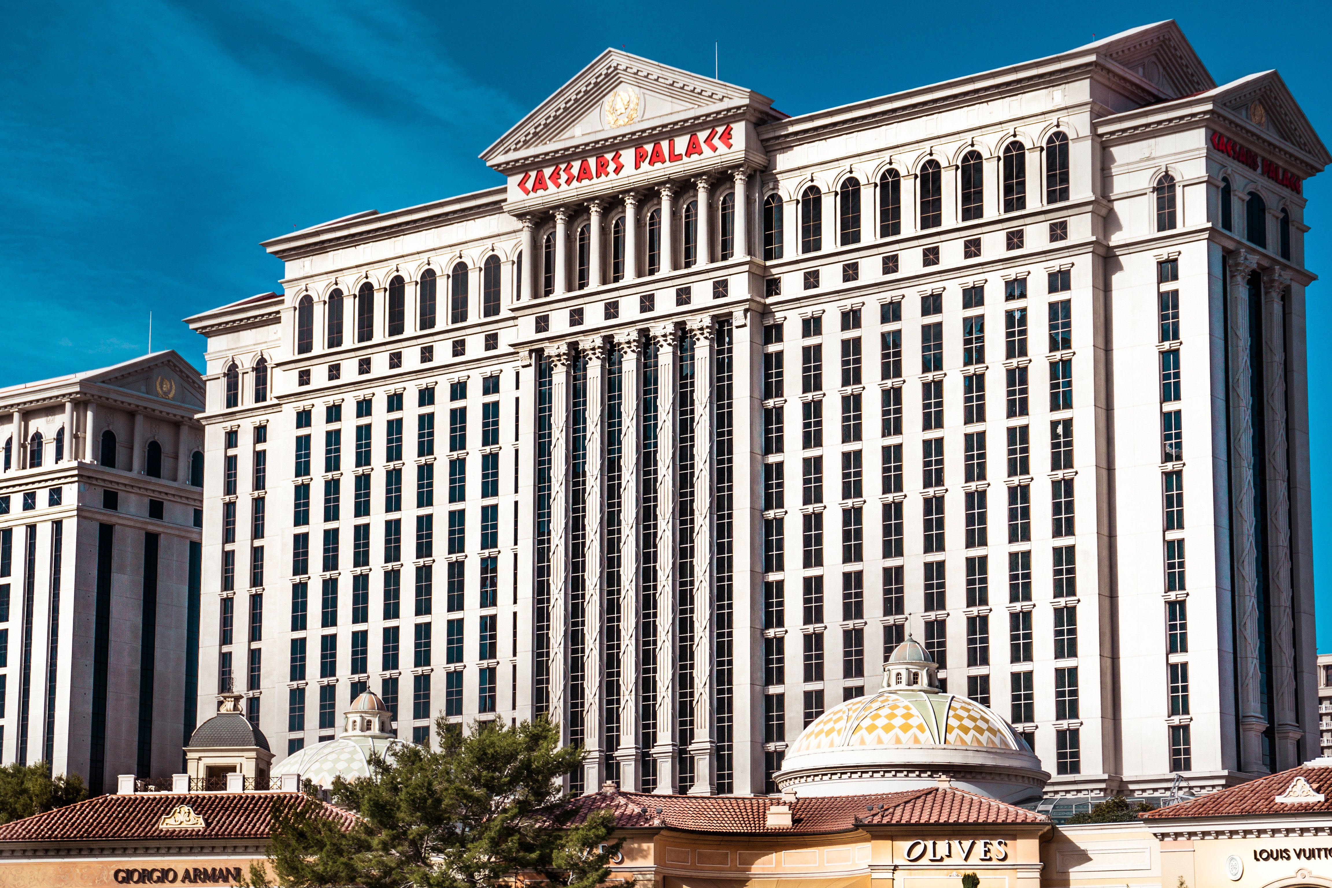 Caesars Palace hotel and casino exterior on the Las Vegas Strip