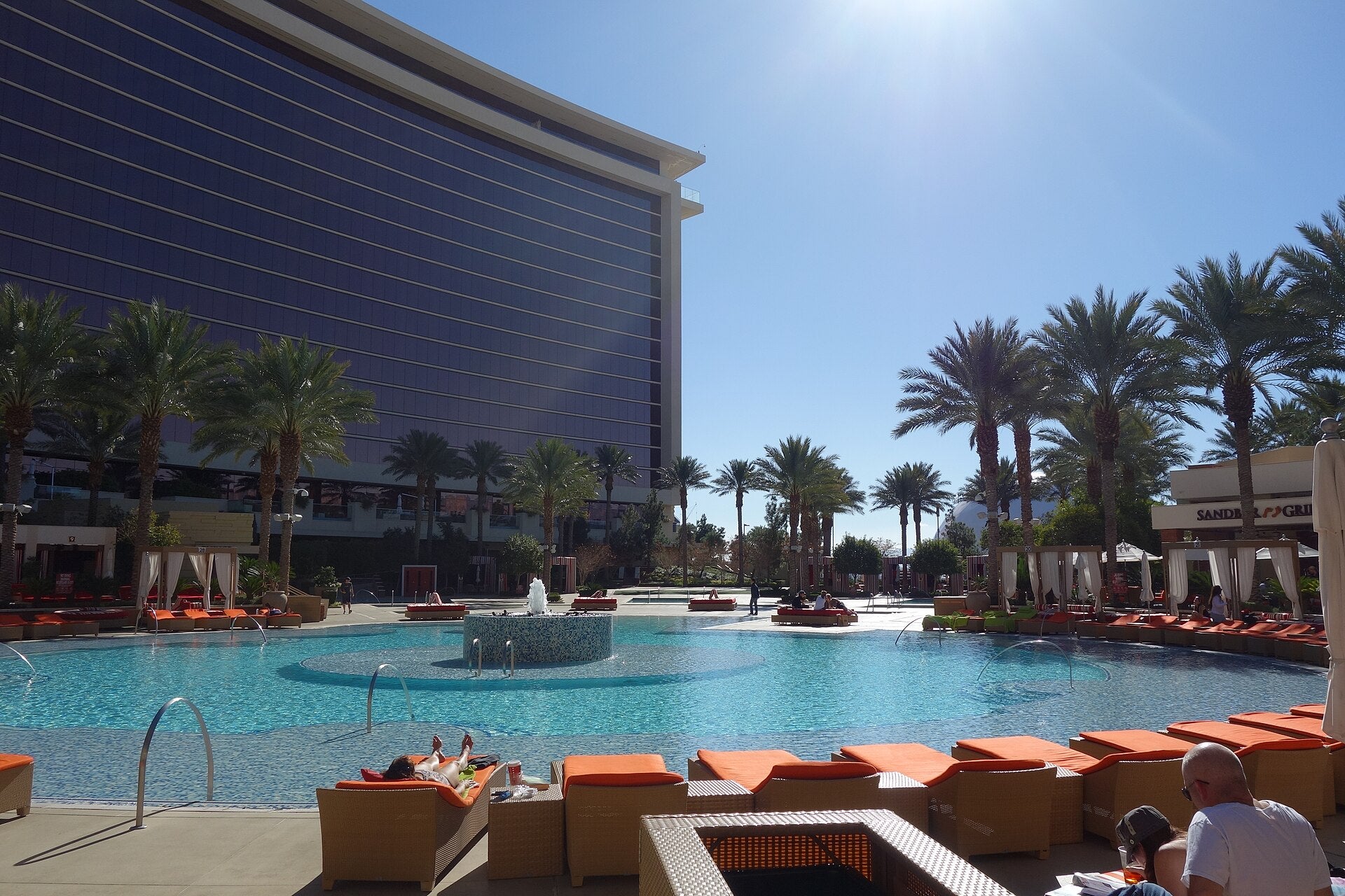 Pool area at Red Rock Casino Resort & Spa, site of Station Casinos' $70 million stock award ceremony