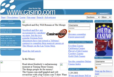 Casino.com 2001 news portal Casino.com 2001 news portal