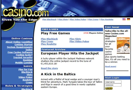 2003-2004 Casino.com Brand 2003-2004 Casino.com Brand