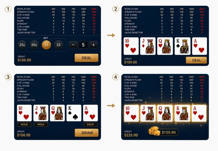 video-poker-steps