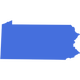 Pennsylvania State Blue Silhouette
