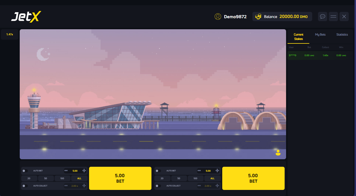 JetX in Demo Mode