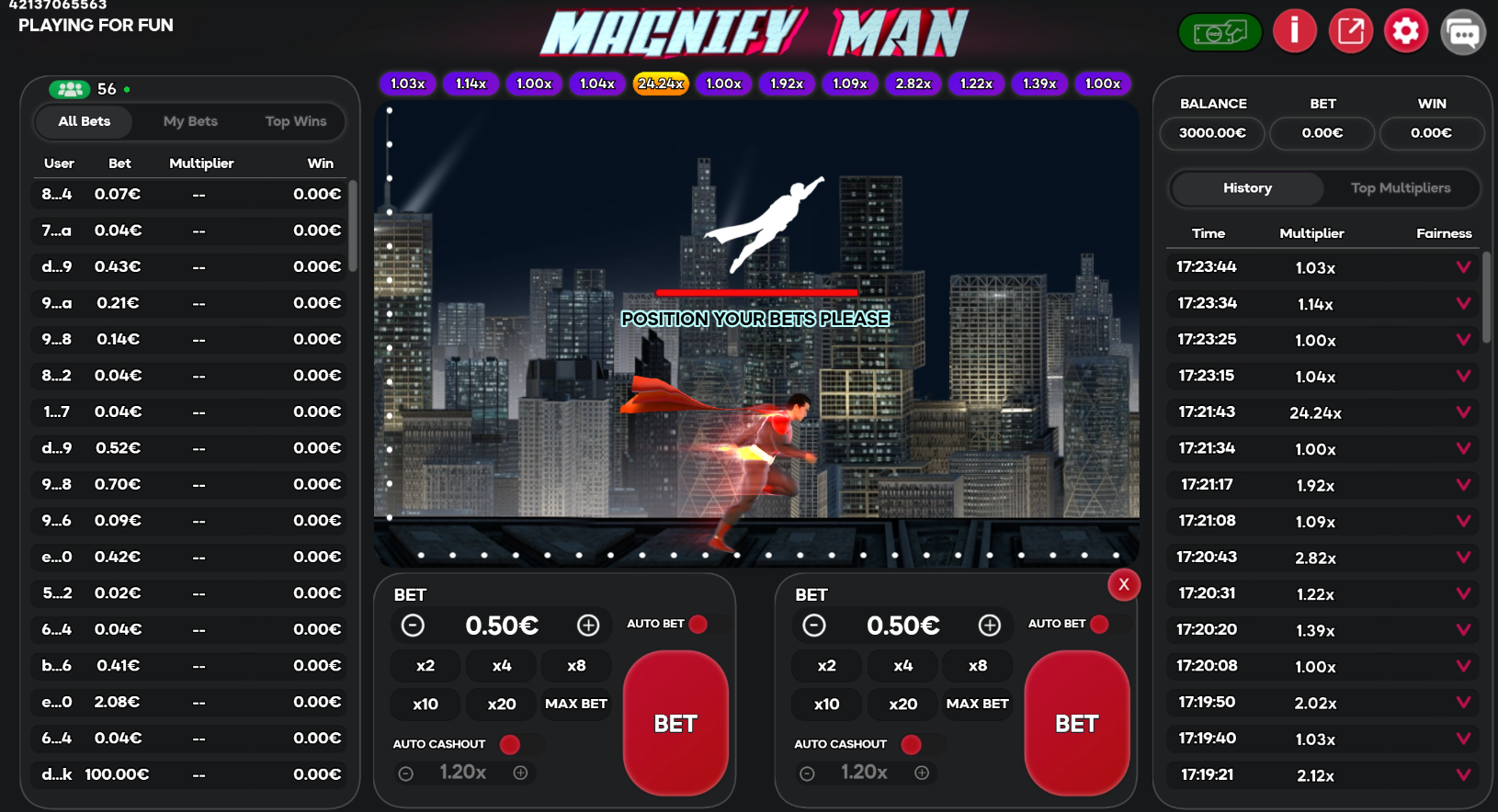 Magnify Man in Demo Mode