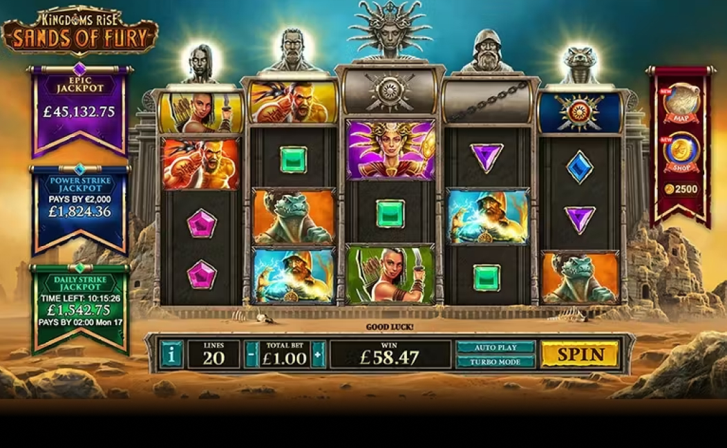 Gioca alla slot Kingdoms Rise: Sands of Fury