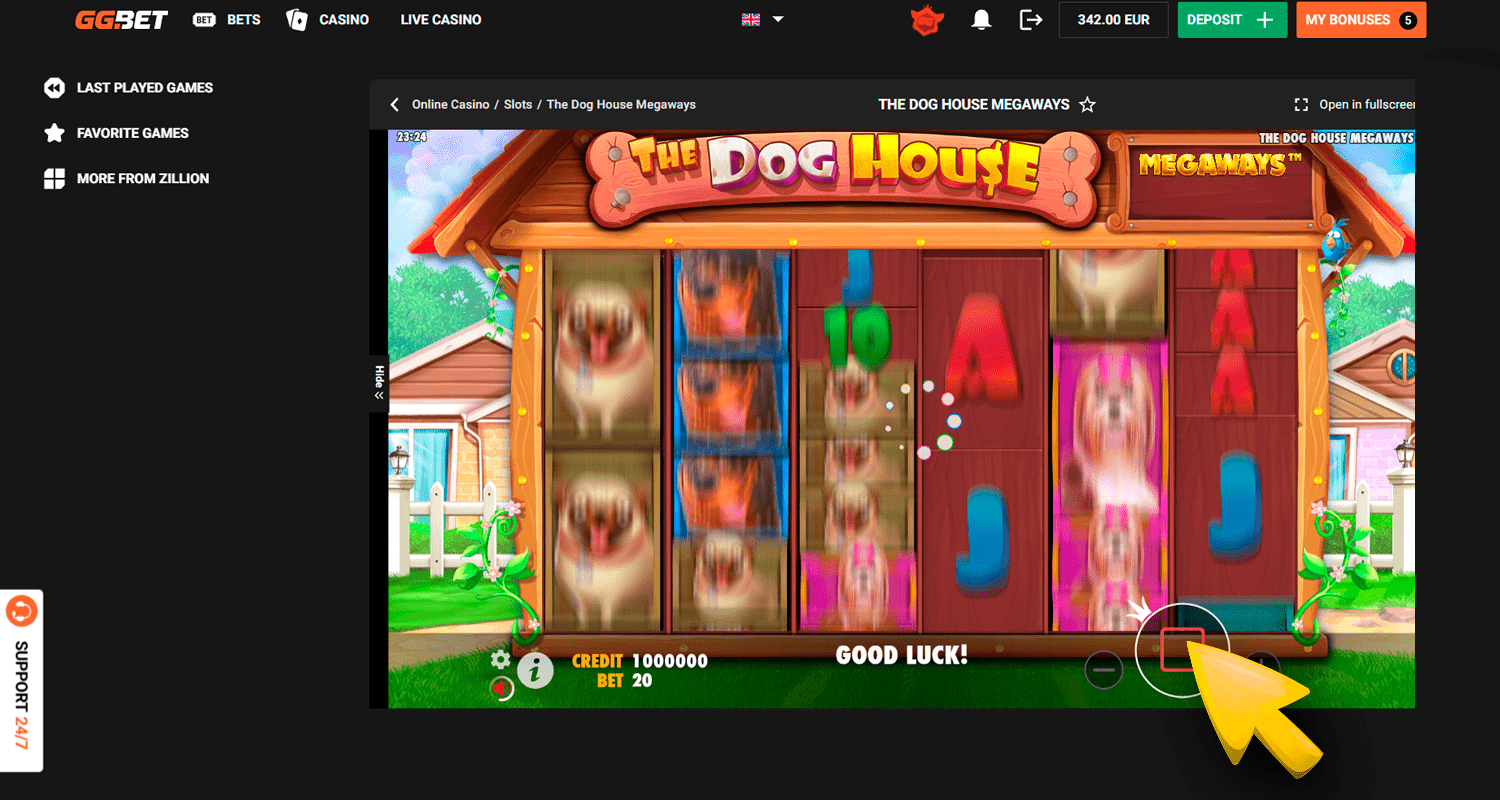 Tęskite žaidimą „Dog House Megaways“ kazino svetainėje Lietuvoje
