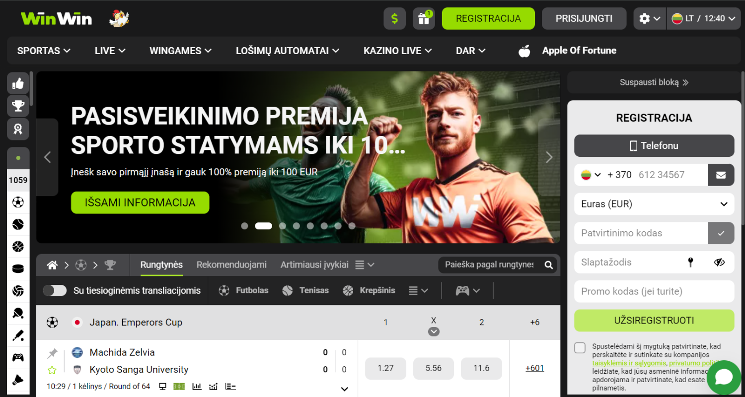 Apsilankykite oficialioje WinWin svetainėje
