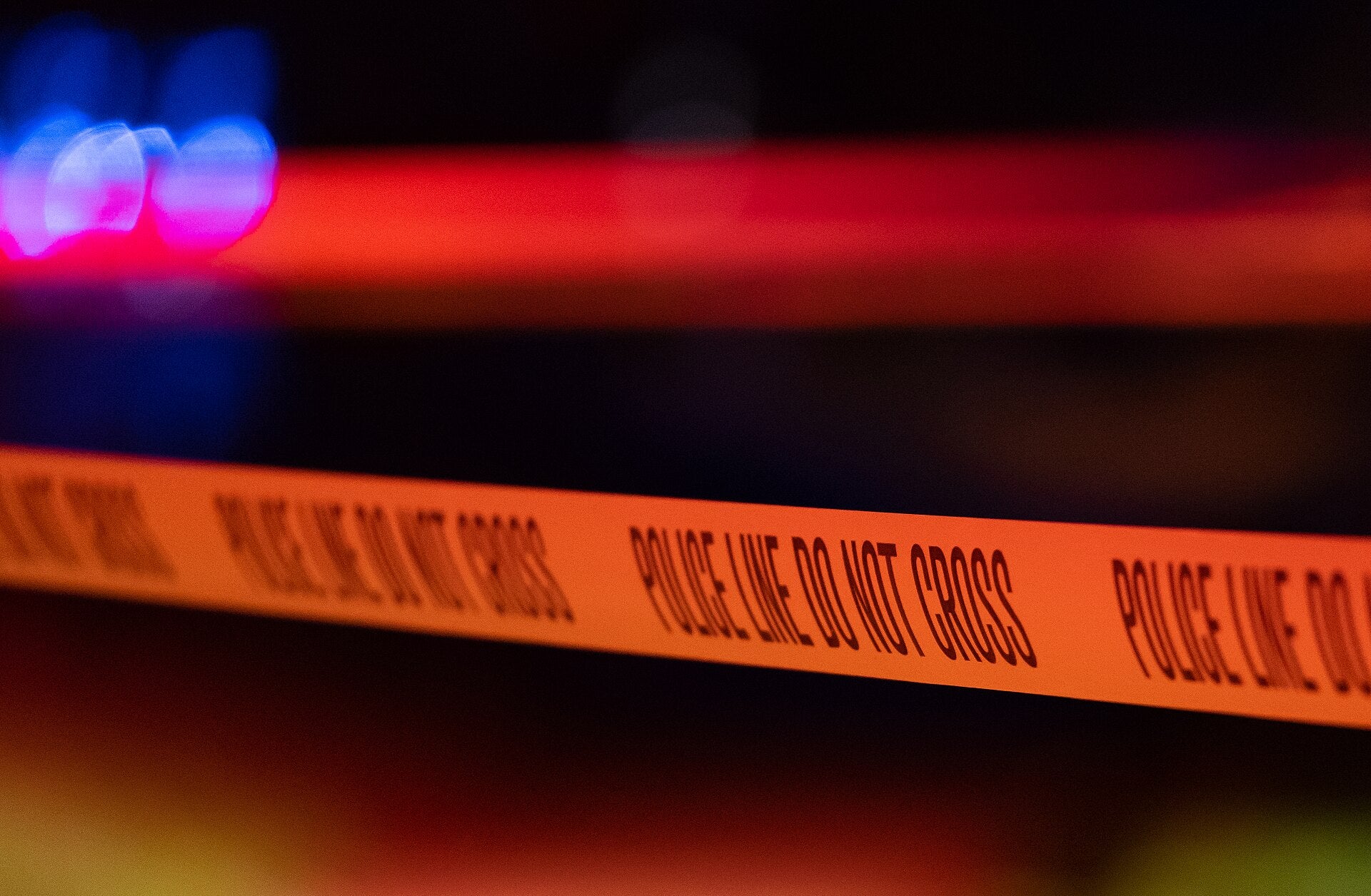 Henderson Mass Shooting Plot Foiled at Casino Garage Police line do not cross tape at night with red and blue lights in background
