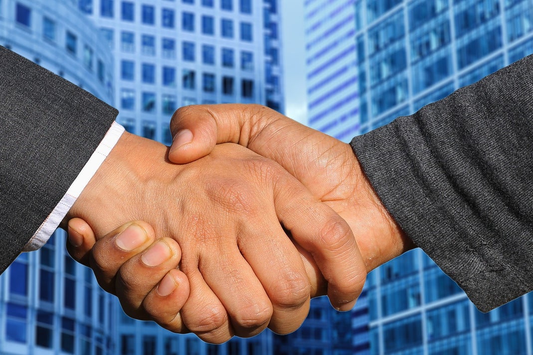 Business People Shaking Hands in Agreement