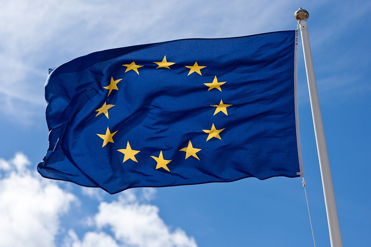 Image of EU flag flying