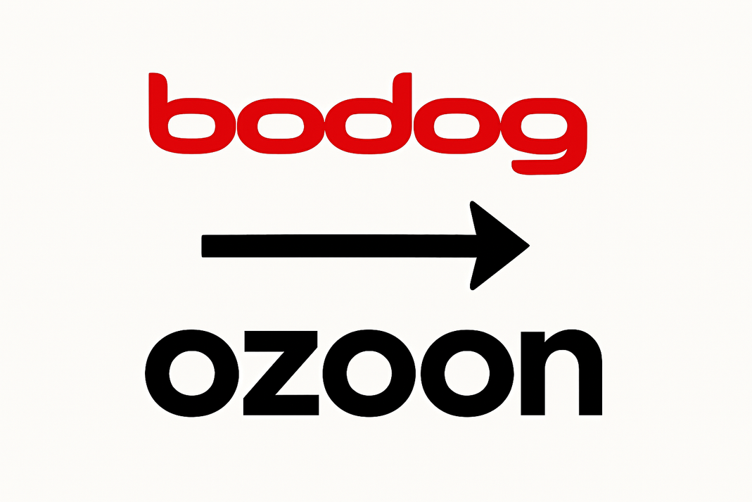 Bodog rebrands to Ozoon with arrow showing transition amid Canada regulatory changes