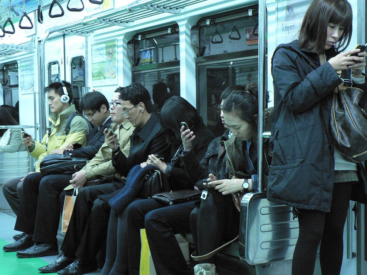 People Using Their Phones