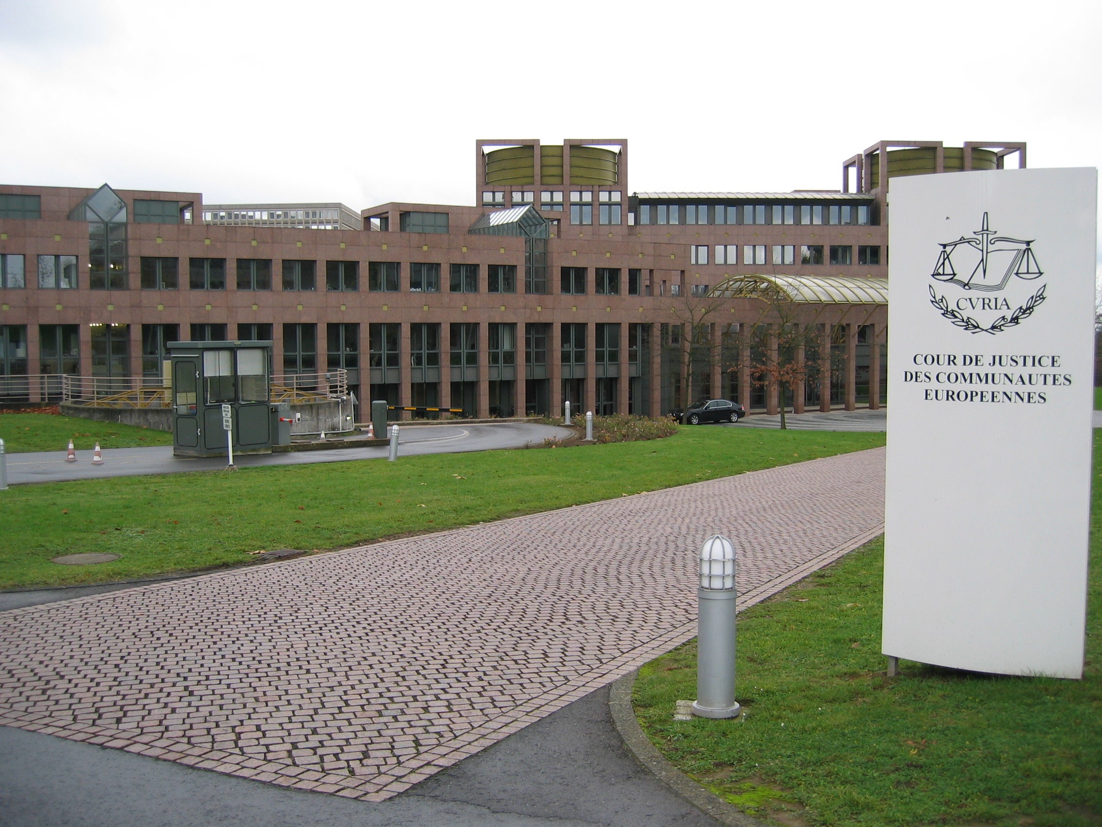 Exterior view of the European Court of Justice building in Luxembourg