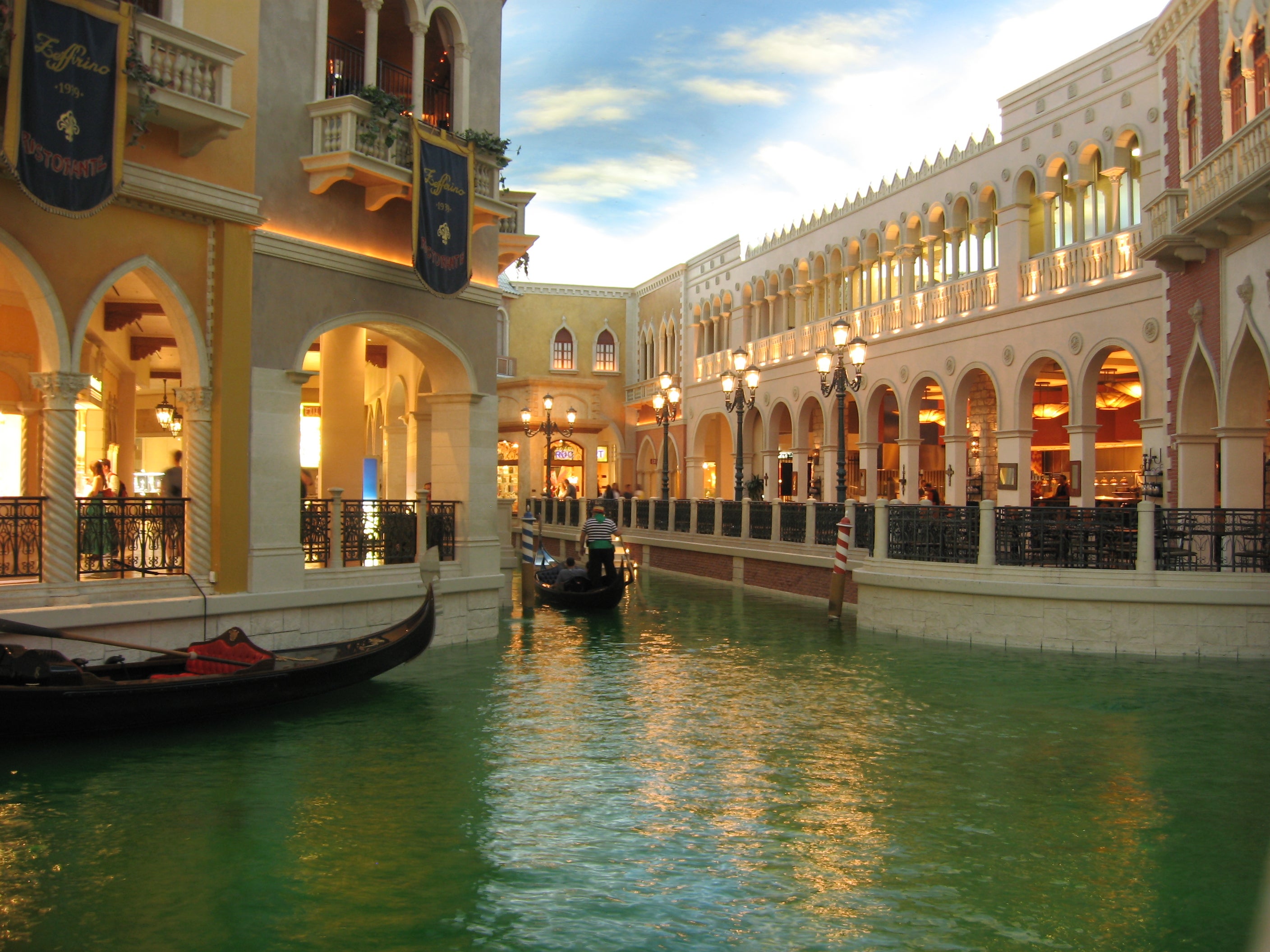 Gondola on the indoor canal at The Venetian Resort Las Vegas, the property fined $7.2 million by Nevada regulators