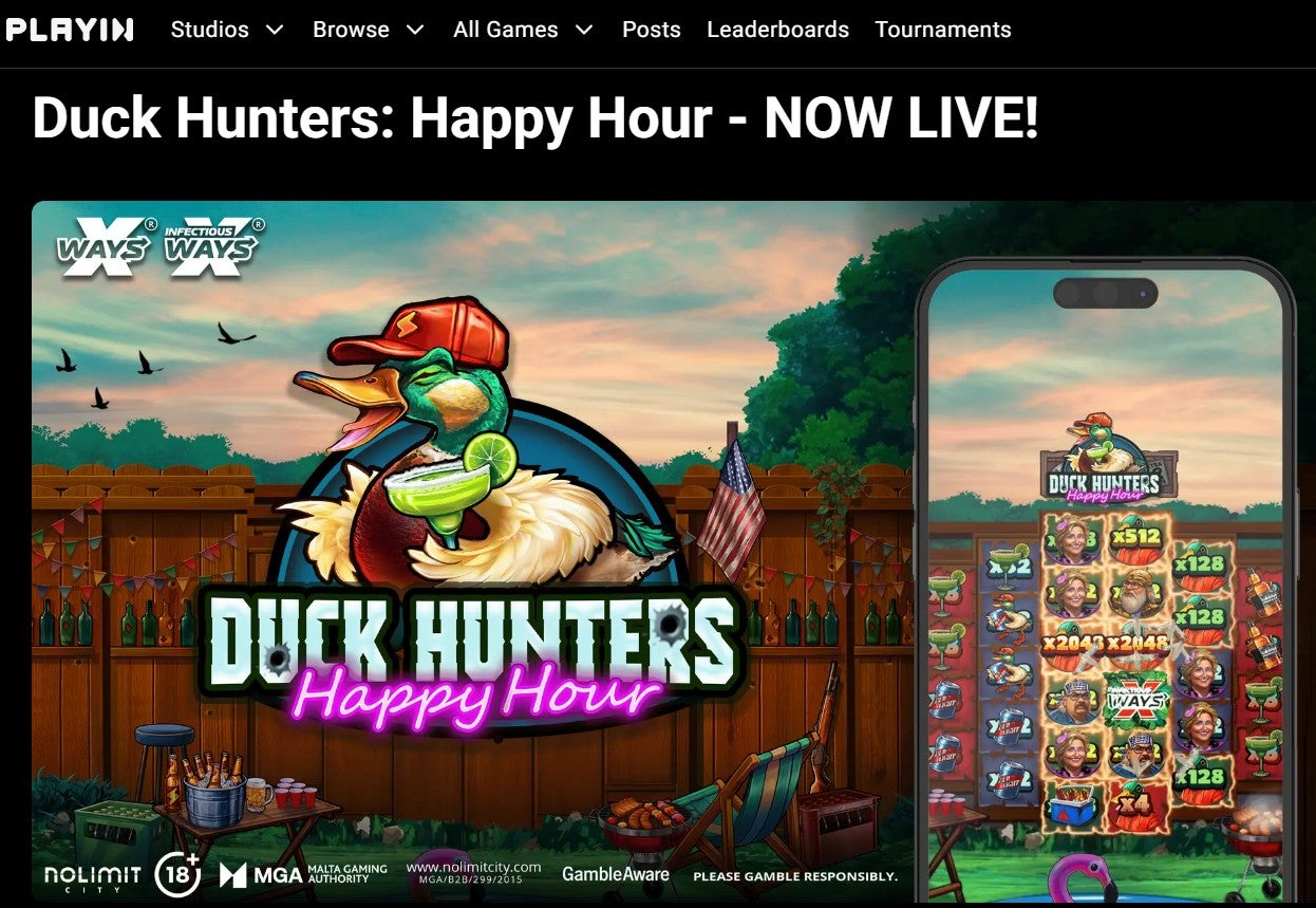 An image of Duck Hunters, the new launch by NoLimit City
