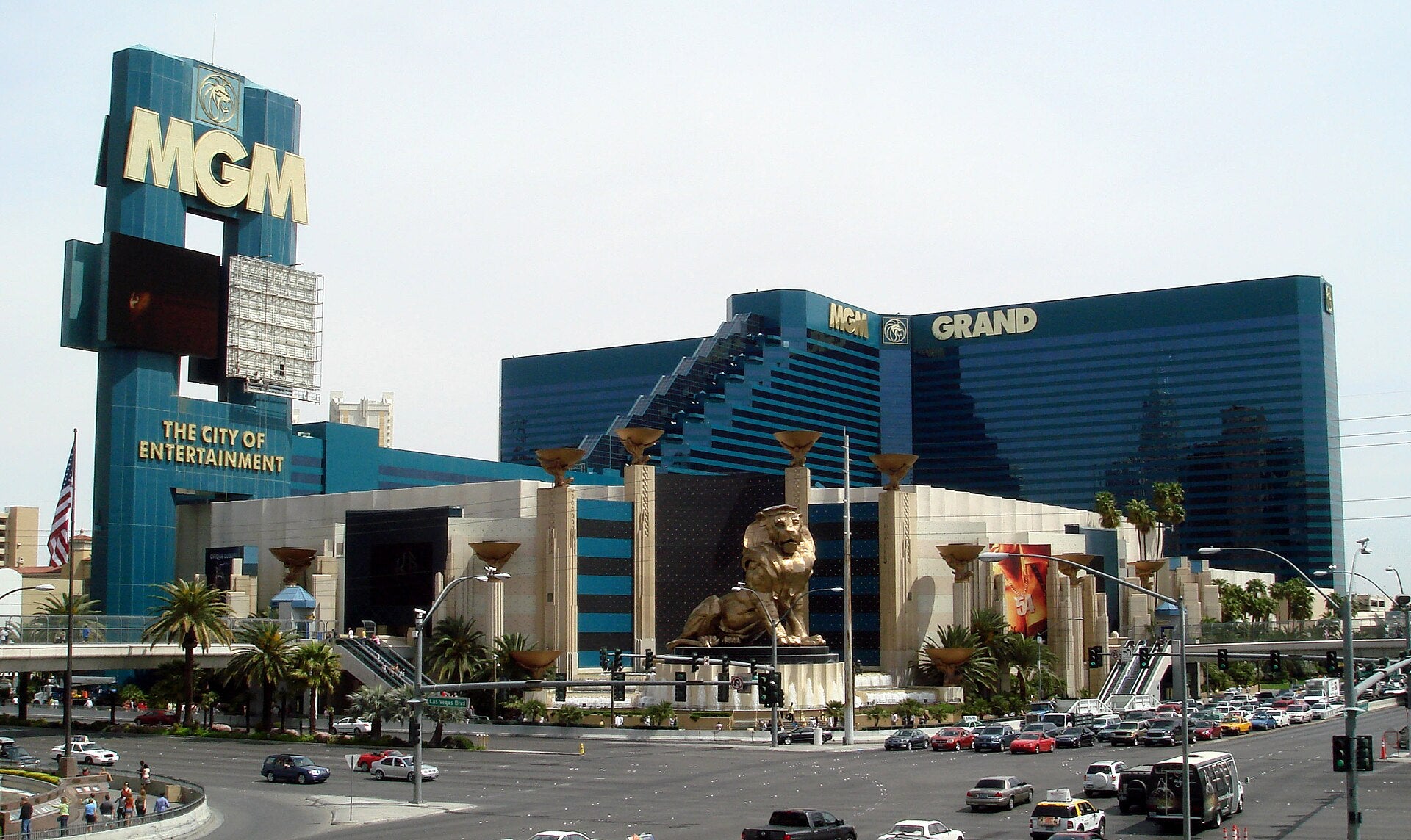 MGM Grand hotel and casino exterior on the Las Vegas Strip