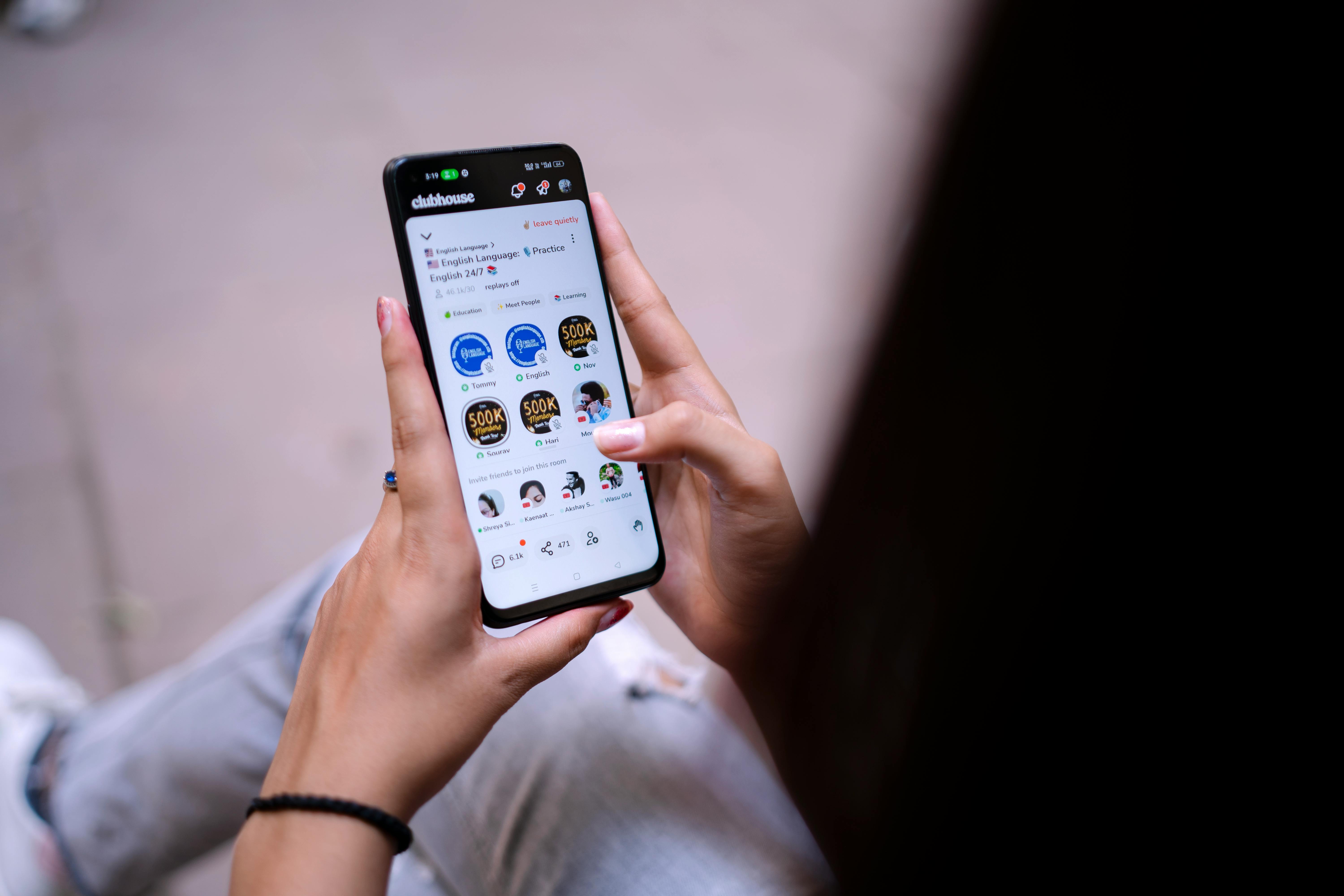 Someone Browsing Social Media on Their Phone